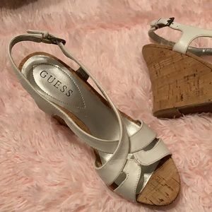 White Guess Wedge Heel 6M